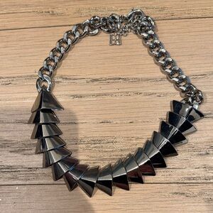 Vintage BCBG Fishbone Necklace, runway, rare